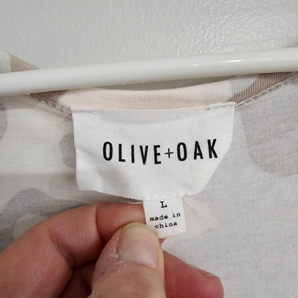 Olive & Oak Camo Knit Dress Sleeveless High Low Hem Tank V Neck Pastels Earth - Picture 4 of 11